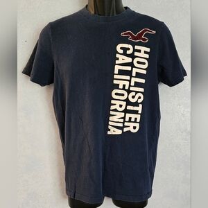 🟡 HOLLISTER California Mens Navy Blue T-Shirt M